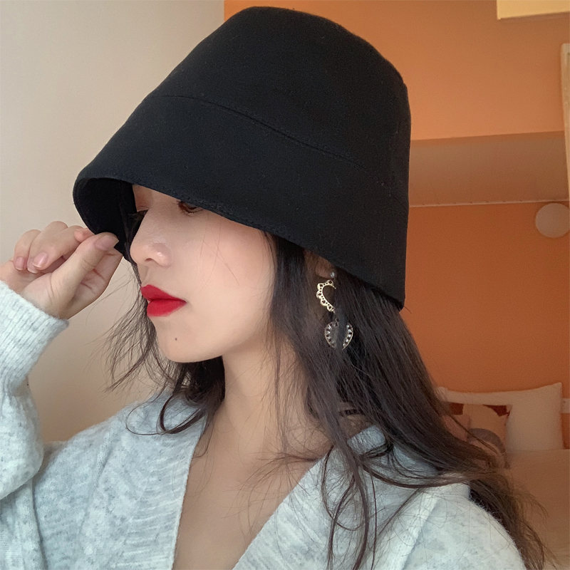 帆布日系ブラック秋冬ファッション帽子