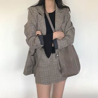 韓国ファッションカーディガン＋おしゃれシンプル上質スカートセットアップ
