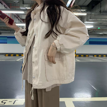 シンプルおしゃれ韓国ファッションジャケット