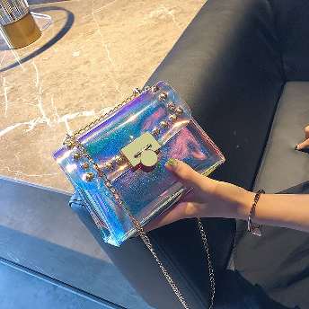 インスタ売れ筋韓国風可愛いカジュアルチェーン透明感キュートプリンセスショルダーバッグ