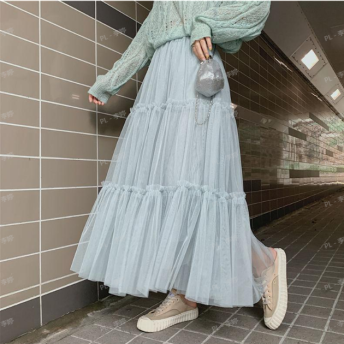 【每日更新】韓国フェアリー大振裾チュール4色展開フェミニン女性らしい可愛いスカート