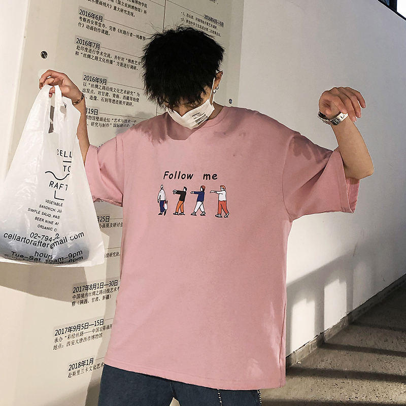 涼しいプリント柄レトロ韓国ファッションおしゃれゆったりカジュアシンプルメンズｔシャツ レディースファッション激安通販 10代 代 30代ファッション 海外人気ファッション激安購入