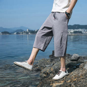 薄手 夏 シンプル 原宿 清涼 韓国ファッション 涼しい ゆったり カジュアル シンプル メンズパンツ