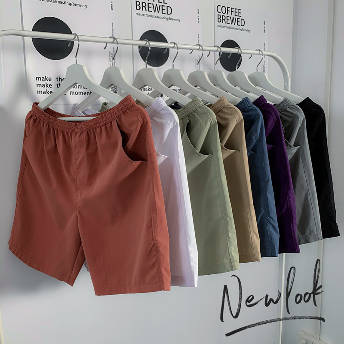 薄手 夏 シンプル 原宿 涼しい 原宿 韓国ファッション ゆったり カジュアル メンズショートパンツ