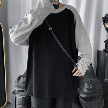 切り替え 合わせやすい クール 原宿 韓国ファッション シンプル カジュアル メンズＴシャツ