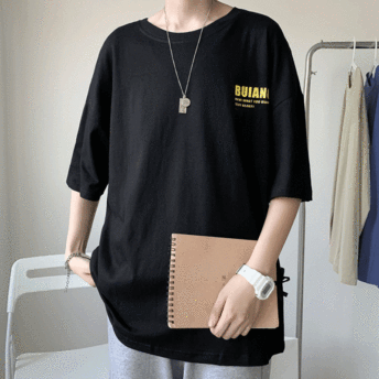 アルファベット 原宿 ゆたっり 韓国ファッション シンプル カジュアル メンズＴシャツ