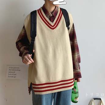 学園風 韓国ファッション クール 原宿 ストリート オシャレ メンズ ニットセーター