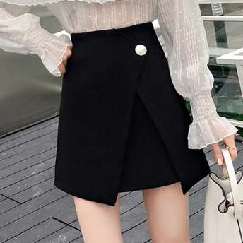 魅力的 シンプル ファッション 通勤/OL 清新 スリット 金属飾り スカート