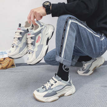 人気爆発中 スボーツ アルファベット 配色 厚底 メッシュ 韓流  スニーカー 靴 メンズ シューズ