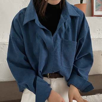 韓国系 オシャレ 重ね風 シンプル ファッション オススメ オシャレ 通勤 配色 切り替え さっぱりイメージ 清新 シャツ