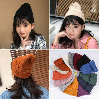 韓国ファッション ニット帽 秋新作アイテム 男女兼用 メンズ ストレッチ ニット ハット大人気商品 帽子