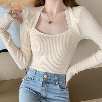 韓国通販 着痩せ ゆったり カジュアル キュート ファッション 女子力アップ プルオーバー 着瘦せ ニットセーター
