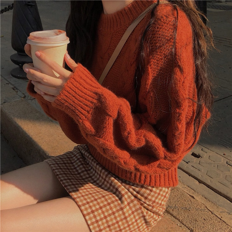 単品/オレンジセーター
