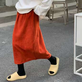 NO.1人気 無地 ストリート系 韓国系 エレガント カジュアル ロング ストレートスカート