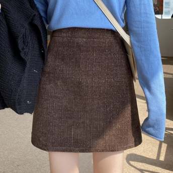 売れ筋 レトロ 学園風 ストリート系 韓国系 シンプル 無地 秋冬 履き心地いい スカート