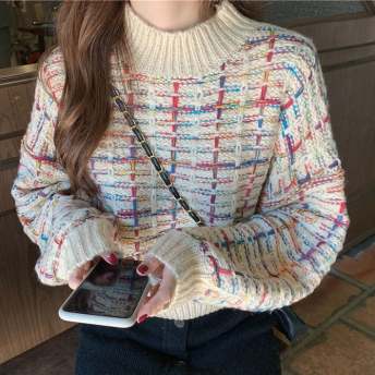 男女兼用 カップルコーデ 人気 合わせやすい 文芸スタイル カジュアル キュート ファッション ニットセーター