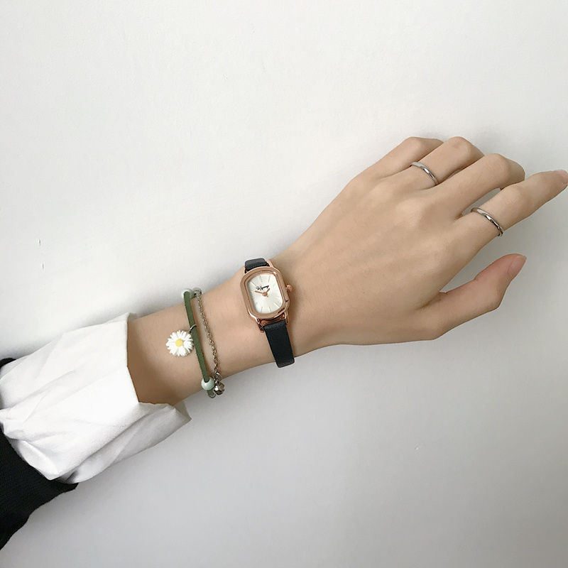 元気いっぱい スウィート シンプル ファッション シンプル ハイクォリティ スクエア 腕時計