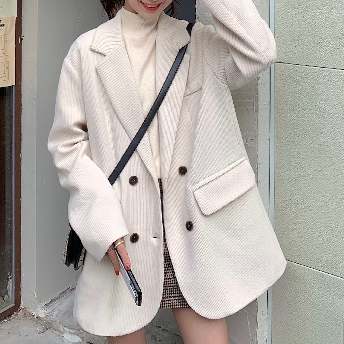 韓国通販 3色 オススメ レディース 好感度100％ 無地  シンプル 定番 長袖 スーツジャケット