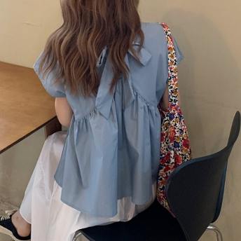 韓国通販 春 服 レディース デーリー ストリート系 可愛い 無地 Tシャツ