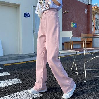 優しい雰囲気 ストリート系 ファッション 韓国系 金属飾り デニム 春夏 カジュアルパンツ