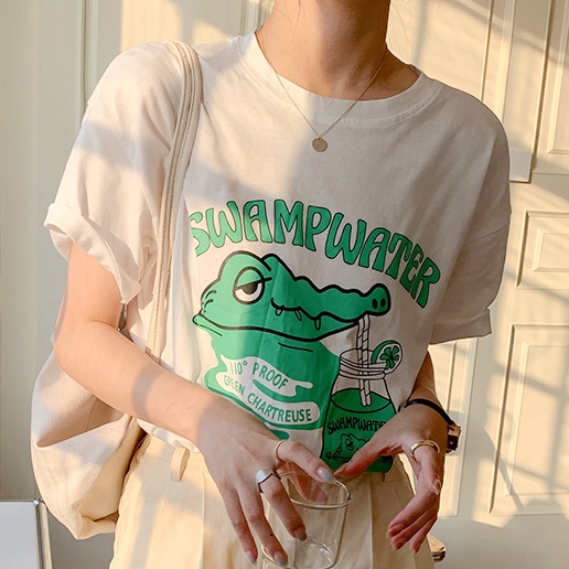 可愛い シンプル ストリート 目立つ 通販 オススメ オシャレ 夏 服 レディース Tシャツ Dwstyle