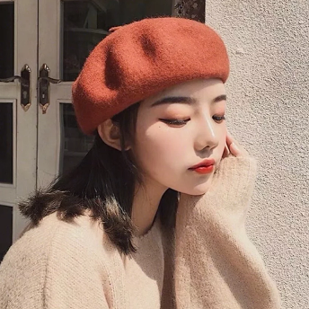 柔らかくて優しい印象 定番シンプル 韓国ファッション サークル ベレー帽
