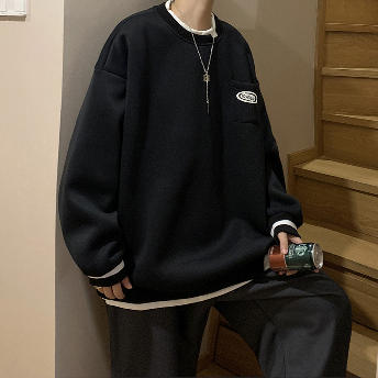 雑誌に掲載された 人気上昇中 長袖 配色 韓国系 ファッション メンズパーカー