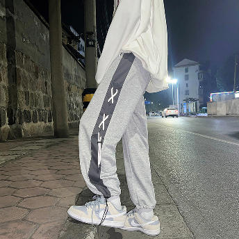 絶対流行 高級感 レギュラーウエスト レギュラー丈 韓国系 ストリート系 メンズカジュアルパンツ