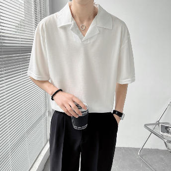 今だけ超お得 SNSで大騒ぎ 定番 韓国系 シンプル 夏 プルオーバー メンズポロシャツ