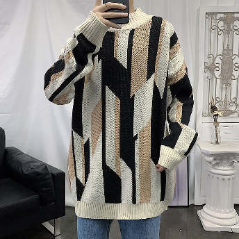 人気上昇中 秋冬新作 柔らかくて優しい印象 ストリート系 メンズ 配色 セーター