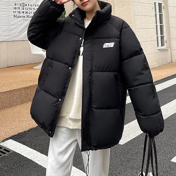 高見えデザイン 6色 韓国風ファッション アルファベット  厚手 秋冬 スタンドネック ダウンコート