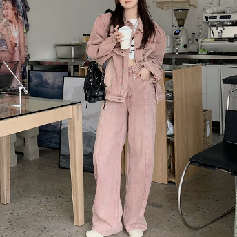 「単品注文」 韓国で人気爆発 ファッション デニムジャケット 「単品注文」 ハイウエスト デニムパンツ 上下セットアップ