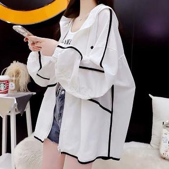 新品 春夏 薄手 UVカット  涼しい 韓国ファッション長袖 透け感 アウターカーディガン