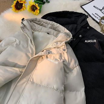 定番シンプル 品質のいい新品 ジッパー 韓国系 カジュアル 冬 フード付き メンズダウンコート