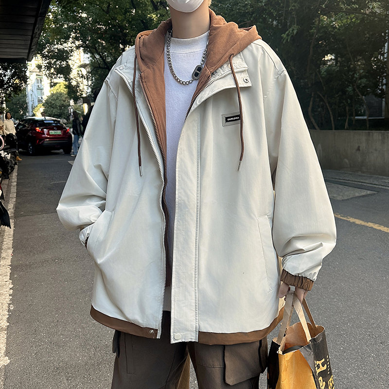 レイヤード / 重ね着風 絶対欲しい 韓国系 ファッション 秋冬 シンプル メンズジャケット