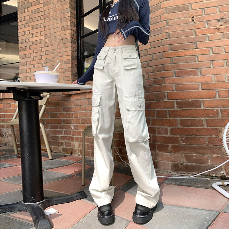 韓国風ファッション ストリート系 韓国系 オーバーサイズ感 着痩せ効果 ノームコア ロング丈 無地 カジュアルパンツ