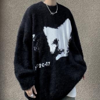 着回し力抜群 定番 ファッション 配色 レトロ 韓国系 ニット セーター