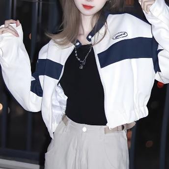 ins超人気 ストリート系 韓国系 ジッパー アルファベット ファッション ジャケット