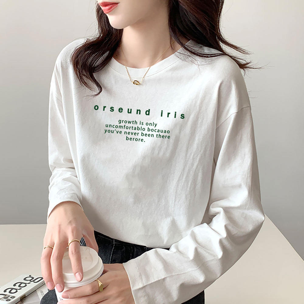 絶対流行 韓国風ファッション アルファベット プリント  カジュアル Tシャツ